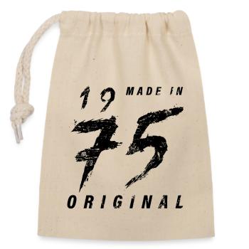 Made In 1975 Original Geburtstag Grunge Distressed - Verschließbarer Geschenkbeutel aus Baumwolle (14x20cm) - Natur - Vorne