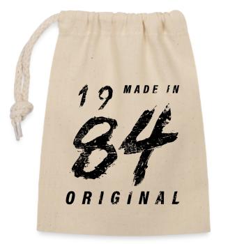 Fabriqué en 1984 Original Anniversaire Grunge En Détresse - Sac cadeau en coton avec cordon (14 x 20 cm) - nature - Devant