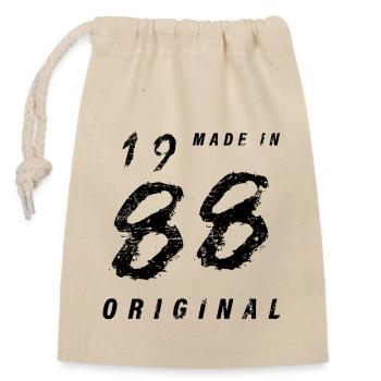 Fabriqué en 1988 Original Anniversaire Grunge en détresse - Sac cadeau en coton avec cordon (14 x 20 cm) - nature - Devant