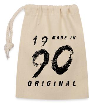 Fabriqué dans les années 1990 Original Anniversaire Grunge en détresse - Sac cadeau en coton avec cordon (14 x 20 cm) - nature - Devant