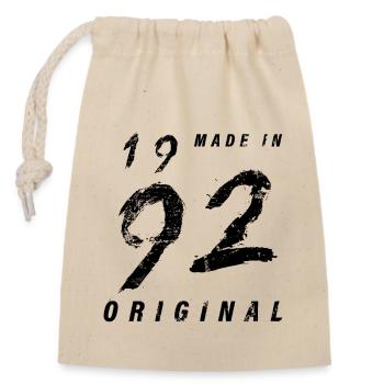 Fabriqué en 1992 Original Anniversaire Grunge En Détresse - Sac cadeau en coton avec cordon (14 x 20 cm) - nature - Devant