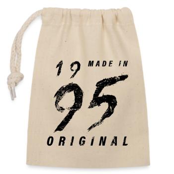 Fabriqué en 1995 Original Anniversaire Grunge en détresse - Sac cadeau en coton avec cordon (14 x 20 cm) - nature - Devant