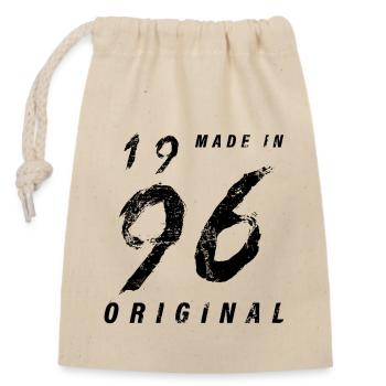 Fabriqué en 1996 Original Anniversaire Grunge en détresse - Sac cadeau en coton avec cordon (14 x 20 cm) - nature - Devant