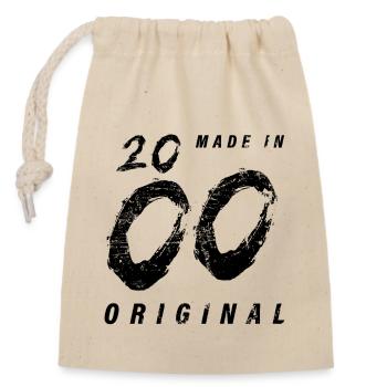 Made In 2000's Original Birthday Grunge Distressed - Closable cotton gift bag (14x20cm) - nature - Front