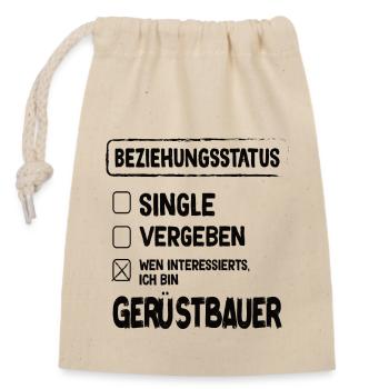 Statut de la relation d’échafaudage Échafaudage Échafaudage - Sac cadeau en coton avec cordon (14 x 20 cm) - nature - Devant