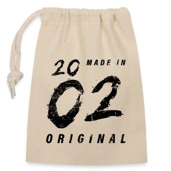 Made In 2002 Original Geburtstag Grunge Distressed - Verschließbarer Geschenkbeutel aus Baumwolle (14x20cm) - Natur - Vorne