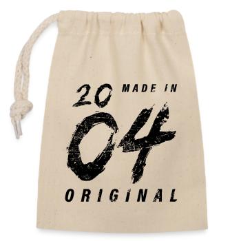 Fabriqué en 2004 Original Anniversaire Grunge En Détresse - Sac cadeau en coton avec cordon (14 x 20 cm) - nature - Devant