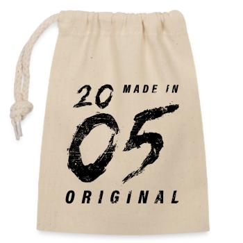Made In 2005 Original Geburtstag Grunge Distressed - Verschließbarer Geschenkbeutel aus Baumwolle (14x20cm) - Natur - Vorne
