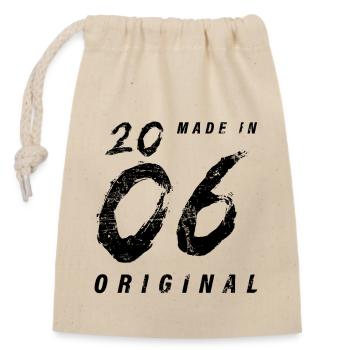 Made In 2006 Original Geburtstag Grunge Distressed - Verschließbarer Geschenkbeutel aus Baumwolle (14x20cm) - Natur - Vorne