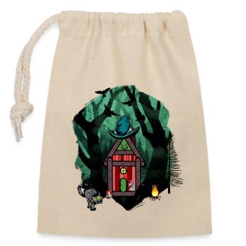 Wald Märchen Märchenfigur Kind Kinder Waldtiere - Verschließbarer Geschenkbeutel aus Baumwolle (14x20cm) - Natur - Vorne