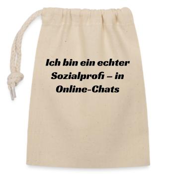 Typisch-Gamer - Verschließbarer Geschenkbeutel aus Baumwolle (14x20cm) - Natur - Vorne