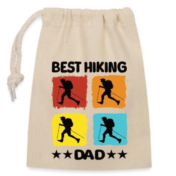 Best Hiking Dad - Verschließbarer Geschenkbeutel aus Baumwolle (14x20cm) - Natur - Vorne