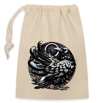 Raven Raven Crow Crow Halloween Occult - Closable cotton gift bag (14x20cm) - nature - Front