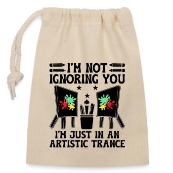Art Teacher School Teacher Funny Art Teachers Scho - Closable cotton gift bag (14x20cm) - nature - Front