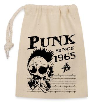 Punks Not Dead, punk depuis 1965, 59 ans et - Sac cadeau en coton avec cordon (14 x 20 cm) - nature - Devant