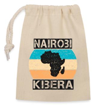 Nairobi Kibera Afrika vintage sunset Stil - Verschließbarer Geschenkbeutel aus Baumwolle (14x20cm) - Natur - Vorne