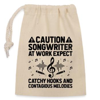Musician Songwriter Singer Musician Music Music Pr - Closable cotton gift bag (14x20cm) - nature - Front