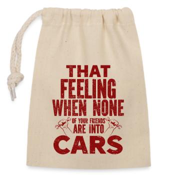 Car Vintage Racing Car Lovers Car Veterans - Closable cotton gift bag (14x20cm) - nature - Front