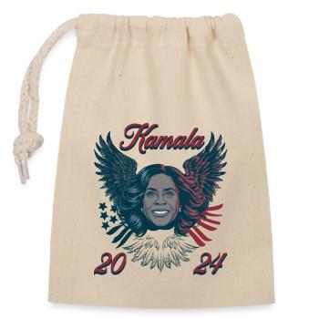 Kamala 2024 Soon Eagle - Closable cotton gift bag (14x20cm) - nature - Front