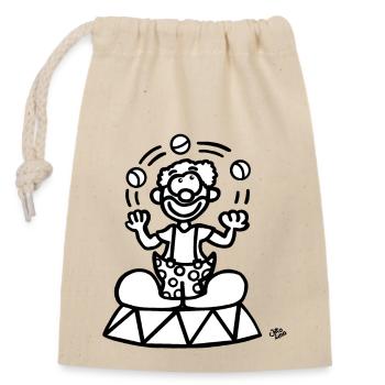 Ein Clown - Verschließbarer Geschenkbeutel aus Baumwolle (14x20cm) - Natur - Vorne