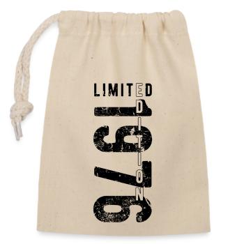Grunge Vintage Limited Edition 1976 Birthday - Closable cotton gift bag (14x20cm) - nature - Front