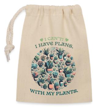 Plans avec des plantes - Plant Lover Dictons - Sac cadeau en coton avec cordon (14 x 20 cm) - nature - Devant