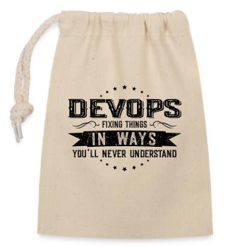 Developer Colleagues Gift Profession Saying Funny - Closable cotton gift bag (14x20cm) - nature - Front