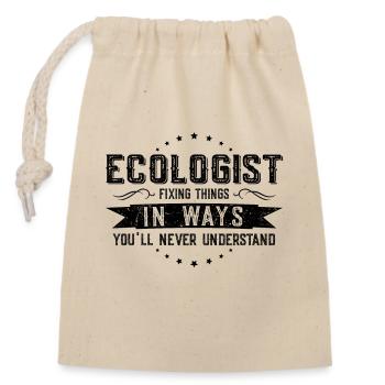 Collègues écologistes Cadeau Profession Dire Drôle - Sac cadeau en coton avec cordon (14 x 20 cm) - nature - Devant