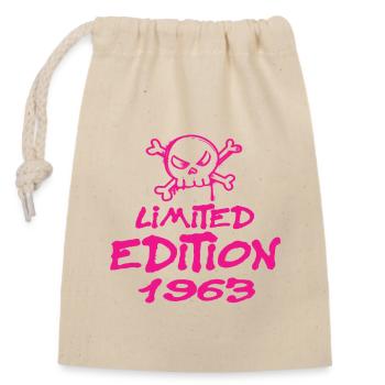 Limited Edition 1963 Birthday Born 1963 - Closable cotton gift bag (14x20cm) - nature - Front