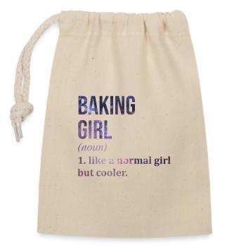 Baking - Closable cotton gift bag (14x20cm) - nature - Front