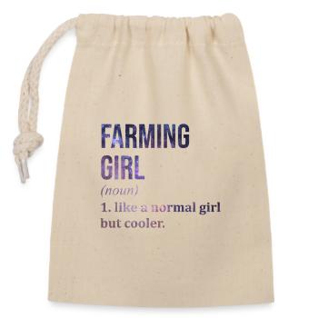 agriculture - Sac cadeau en coton avec cordon (14 x 20 cm) - nature - Devant