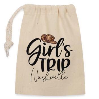 Girls Trip Nashville - Verschließbarer Geschenkbeutel aus Baumwolle (14x20cm) - Natur - Vorne