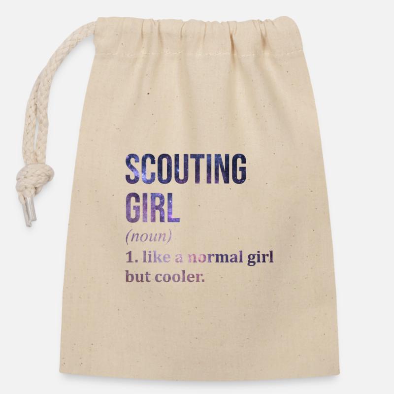 Scout - Closable cotton gift bag (14x20cm) - nature