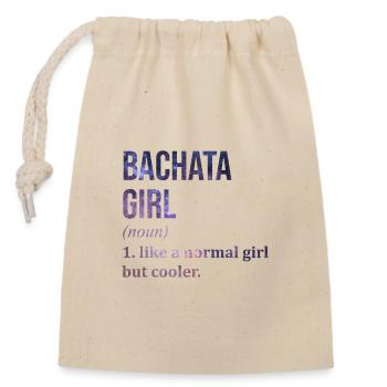 Bachata - Closable cotton gift bag (14x20cm) - nature - Front