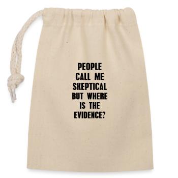People skeptically call me humor philosophy - Closable cotton gift bag (14x20cm) - nature - Front