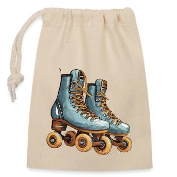 Roller Skates, Roller Skaters, Sports, Leisure - Closable cotton gift bag (14x20cm) - nature - Front