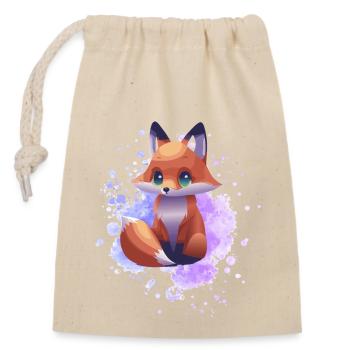 petite écaille de tortue - Sac cadeau en coton avec cordon (14 x 20 cm) - nature - Devant