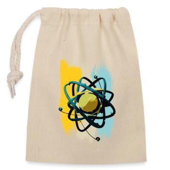 Atomkern, Physik, Wissenschaft - Verschließbarer Geschenkbeutel aus Baumwolle (14x20cm) - Natur - Vorne