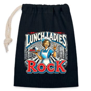 Mittagessen Ladies Rock - Verschließbarer Geschenkbeutel aus Baumwolle (14x20cm) - Navy - Vorne