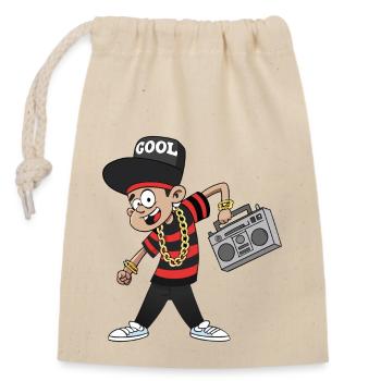 PUNK MAN - Closable cotton gift bag (14x20cm) - nature - Front