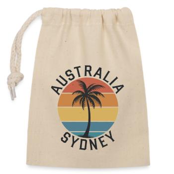 Australien Sydney - Verschließbarer Geschenkbeutel aus Baumwolle (14x20cm) - Natur - Vorne