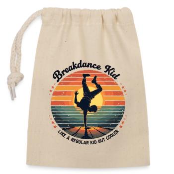 Breakdance Retro Design – Cool Outfit for Dancers - Closable cotton gift bag (14x20cm) - nature - Front