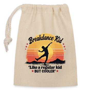 Breakdance Retro Design – Cool Outfit for Dancers - Closable cotton gift bag (14x20cm) - nature - Front