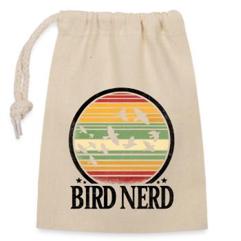 Bird Nerd Birdwatching Birder Birds Birdwatcher - Closable cotton gift bag (14x20cm) - nature - Front