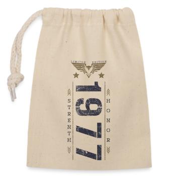 Edition Limitée 1977 Anniversaire Force et Honneur - Sac cadeau en coton avec cordon (14 x 20 cm) - nature - Devant