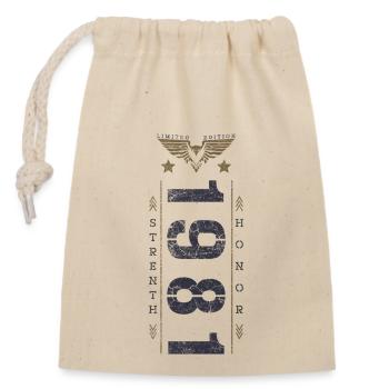 Edition Limitée 1981 Anniversaire Force et Honneur - Sac cadeau en coton avec cordon (14 x 20 cm) - nature - Devant