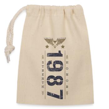Edition Limitée 1987 Anniversaire Force et Honneur - Sac cadeau en coton avec cordon (14 x 20 cm) - nature - Devant