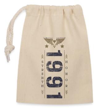 Edition Limitée 1991 Anniversaire Force et Honneur - Sac cadeau en coton avec cordon (14 x 20 cm) - nature - Devant