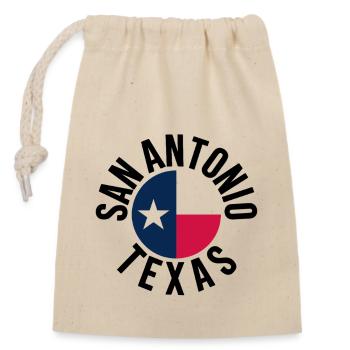 San Antonio, Texas - Sac cadeau en coton avec cordon (14 x 20 cm) - nature - Devant
