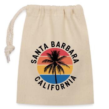 California Santa Barbara - Verschließbarer Geschenkbeutel aus Baumwolle (14x20cm) - Natur - Vorne